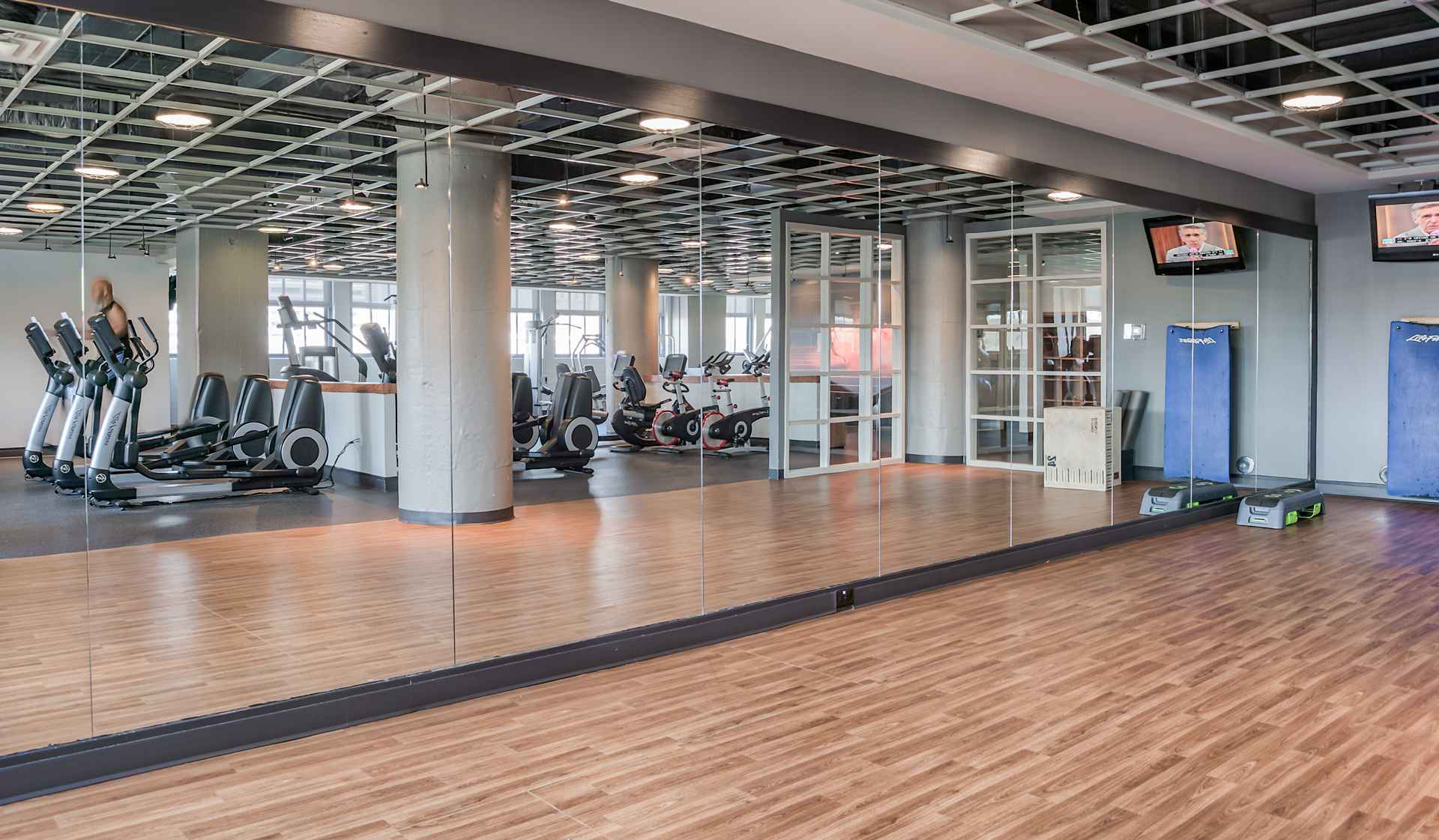 Spacious fitness center 