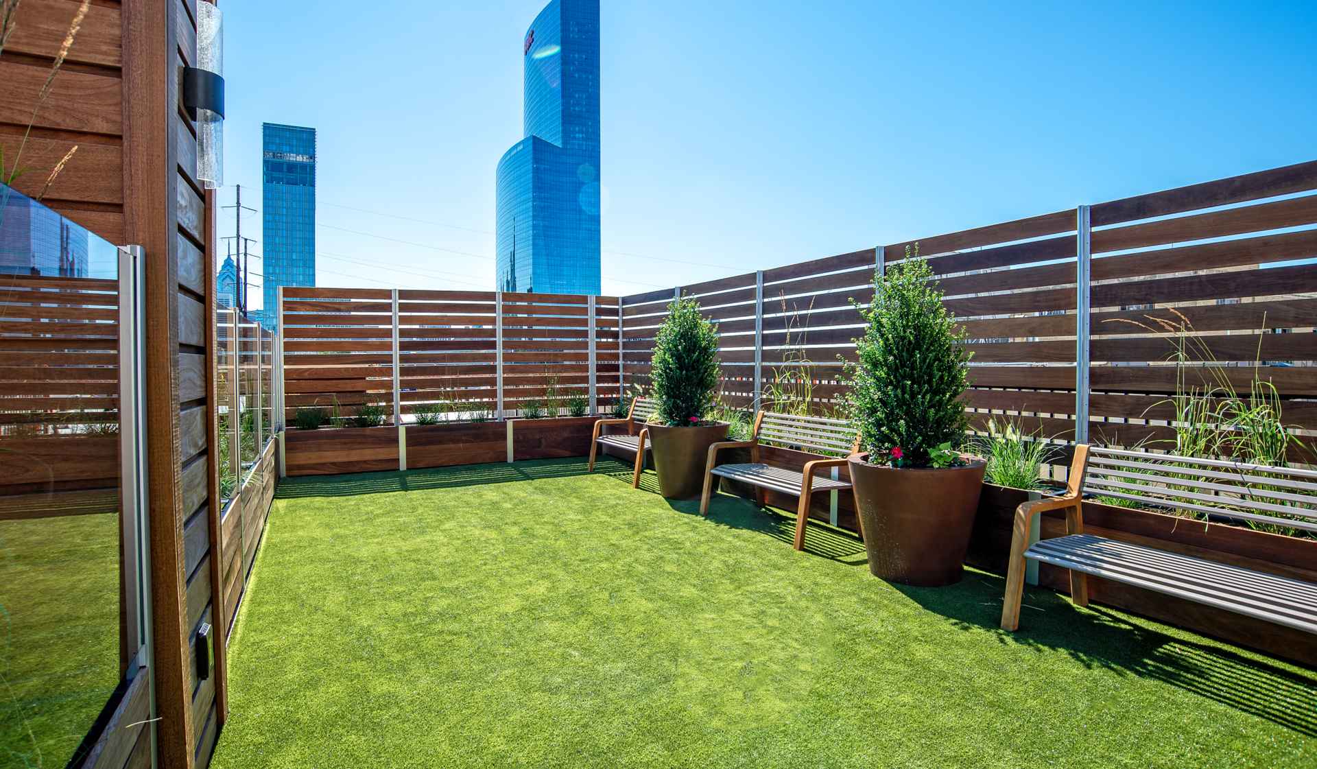Pet-friendly rooftop dog park