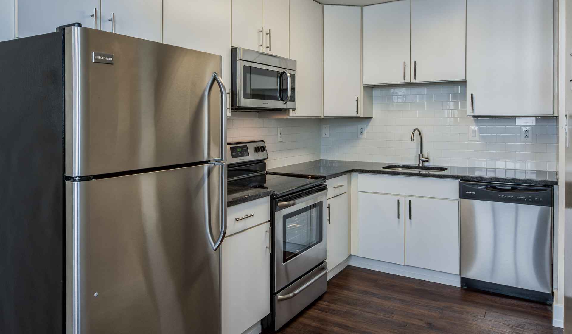 Kitchens with ample cabinet and countertop space