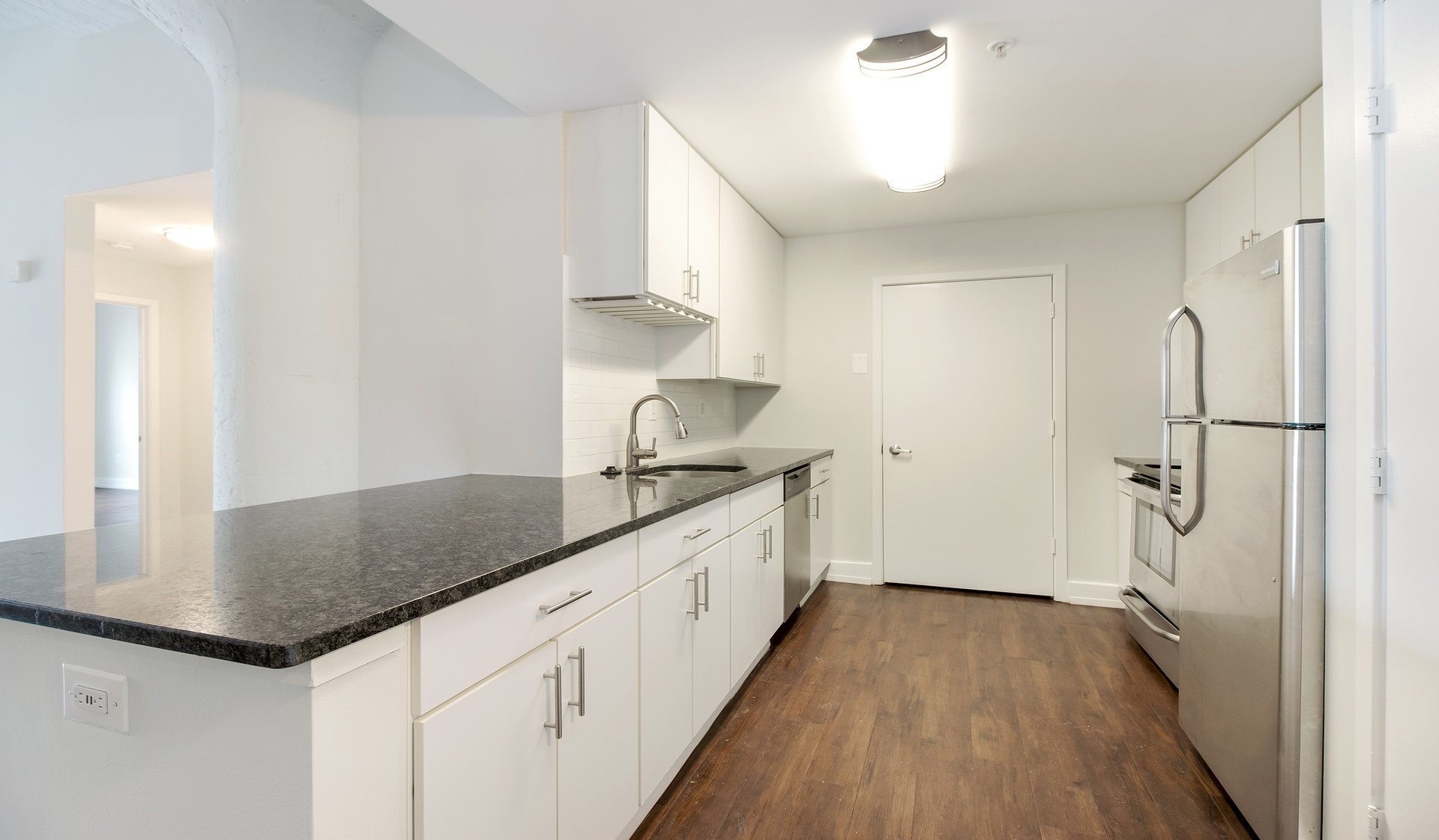 Spacious kitchens with stainless steel appliances