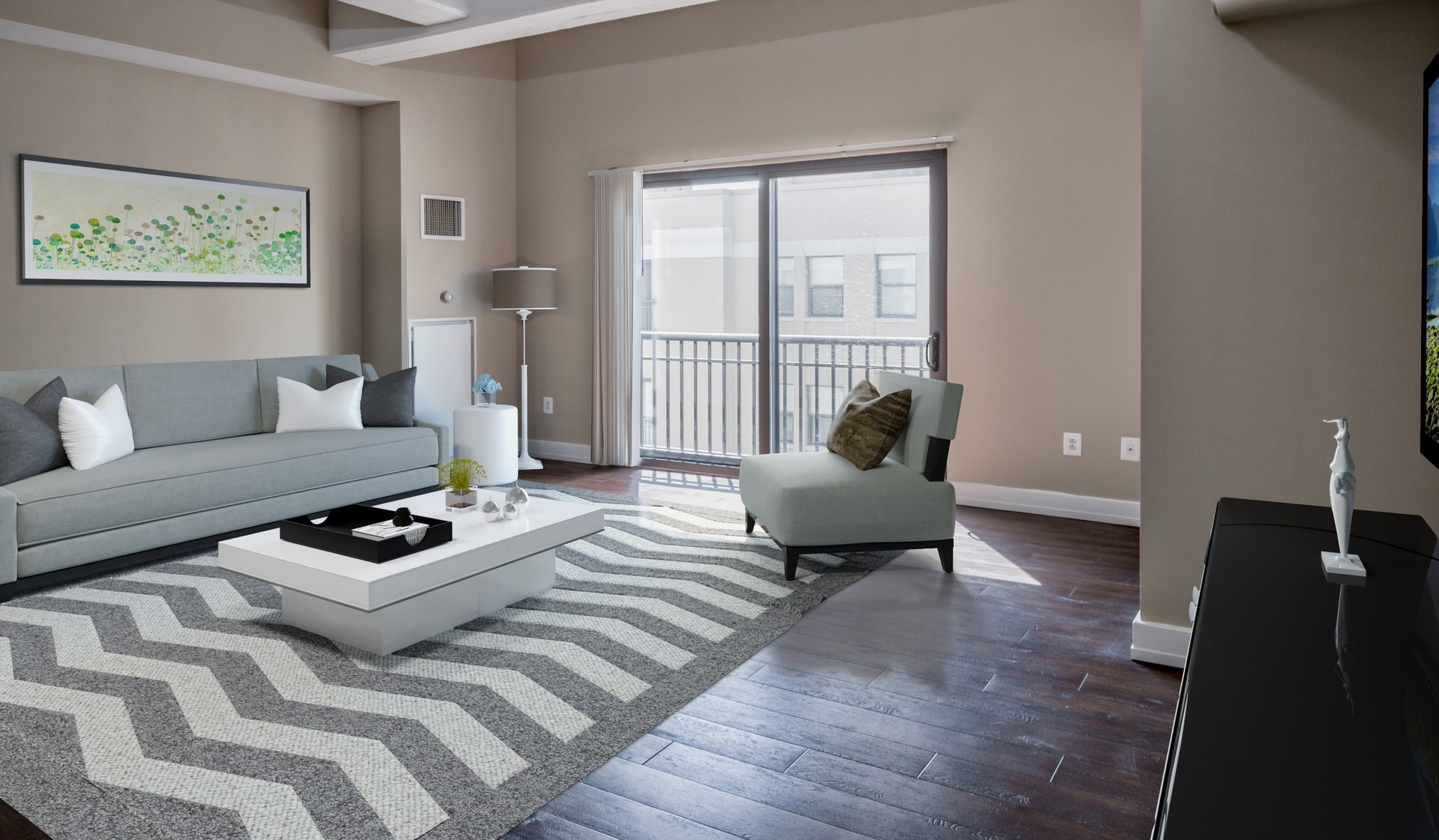Wood flooring in common areas