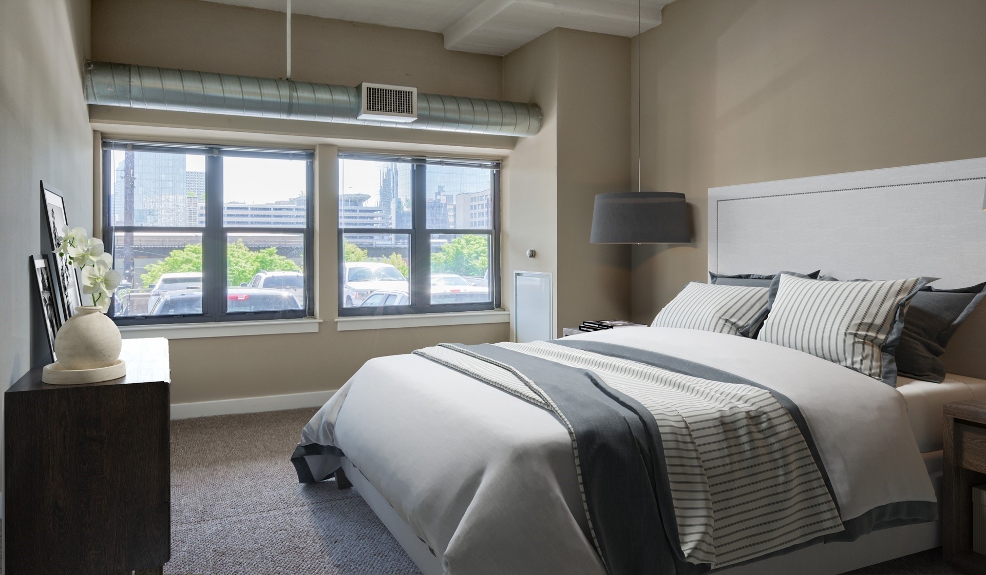 Large bedrooms with walk-in closets in most homes